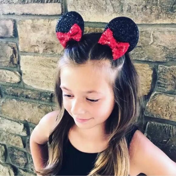 Mickey Minnie Mouse Disney Colorful Ears Hair Clips for Girls - Picture 4 of 7